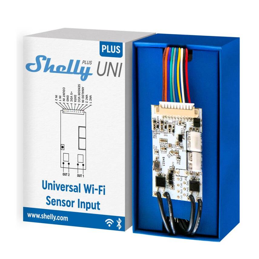 Shelly Plus Uni Evrensel Wi-Fi Giriş Modülü - 1
