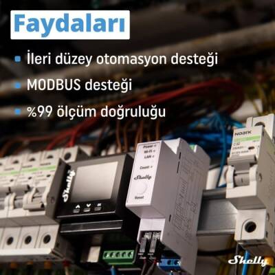 Shelly Pro 3EM 120A 3 Faz Enerji Ölçer - 3 data-big=