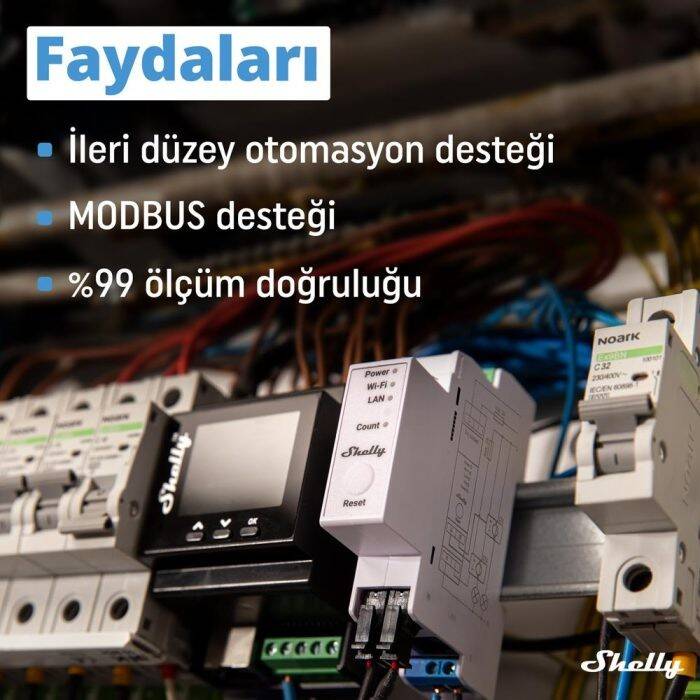Shelly Pro 3EM 120A 3 Faz Enerji Ölçer - 3