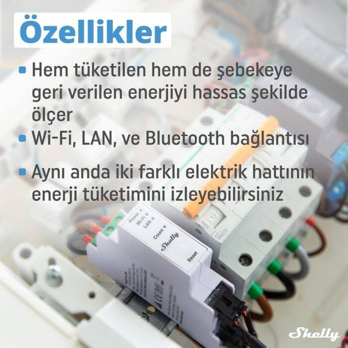 Shelly Pro 3EM 120A 3 Faz Enerji Ölçer - 5