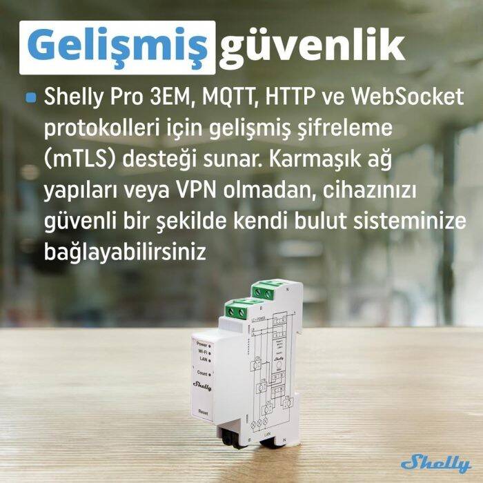 Shelly Pro 3EM 120A 3 Faz Enerji Ölçer - 6