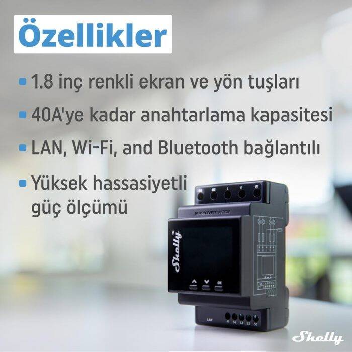 Shelly Pro 4PM Dört Kanal Enerji Ölçer Röle - 2