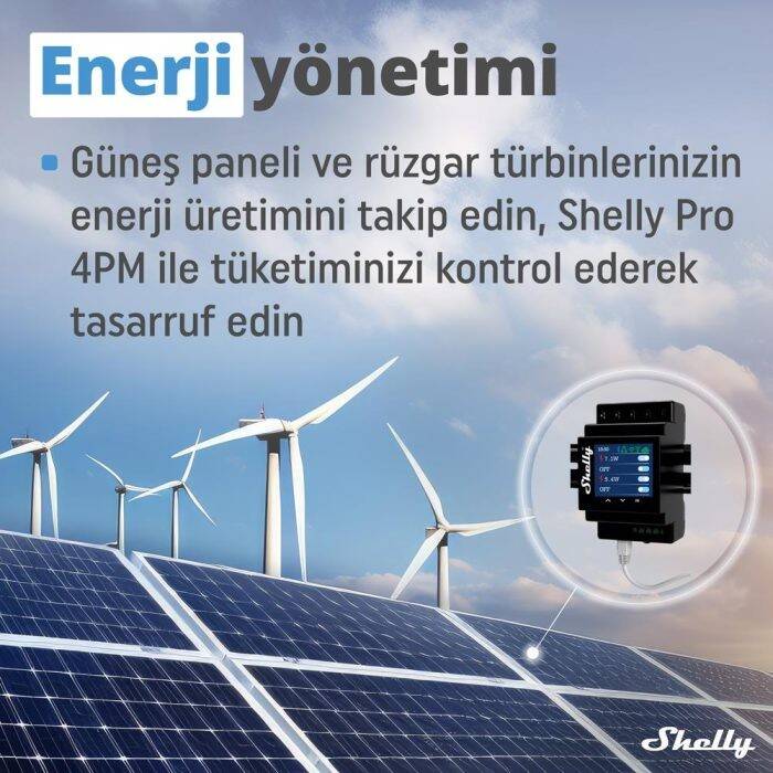 Shelly Pro 4PM Dört Kanal Enerji Ölçer Röle - 7