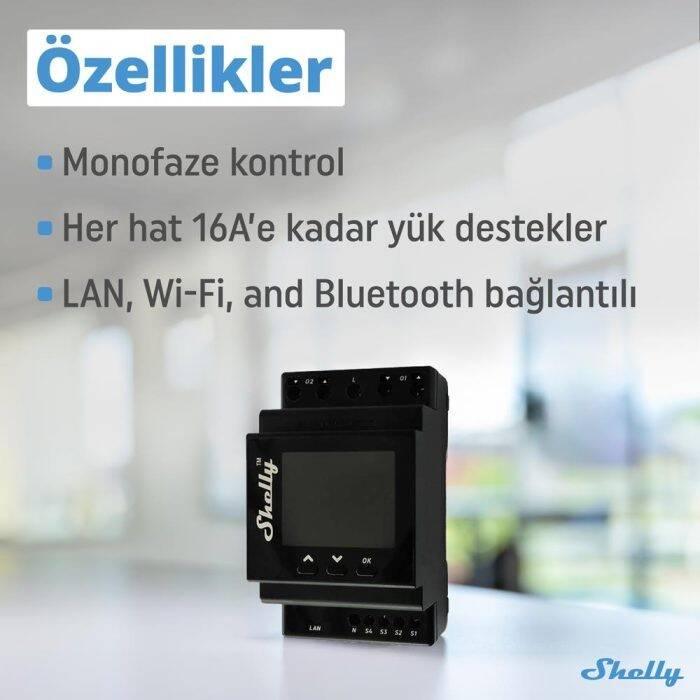 Shelly Pro Dual Çift Motorlu Panjur Kontrol Rölesi - 3