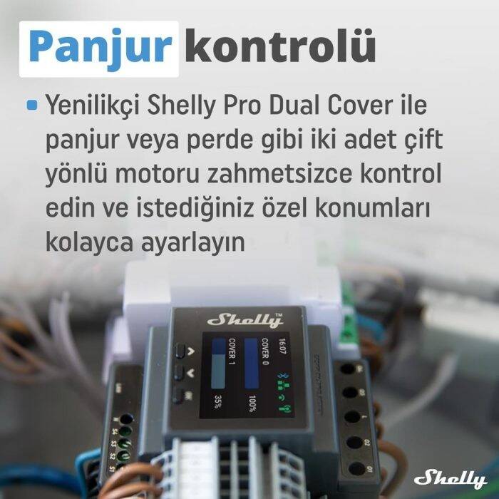Shelly Pro Dual Çift Motorlu Panjur Kontrol Rölesi - 5