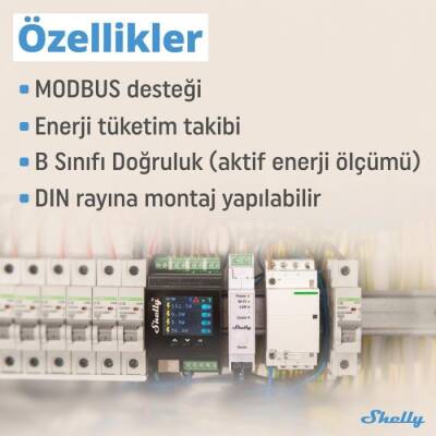 Shelly Pro EM-50 1 Faz Enerji Ölçer - 3 data-big=