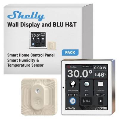 Shelly Wall Display & BLU H&T Beyaz Merkezi Kontrol Panel Seti - 1 data-big=