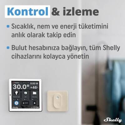 Shelly Wall Display & BLU H&T Beyaz Merkezi Kontrol Panel Seti - Shelly (1)