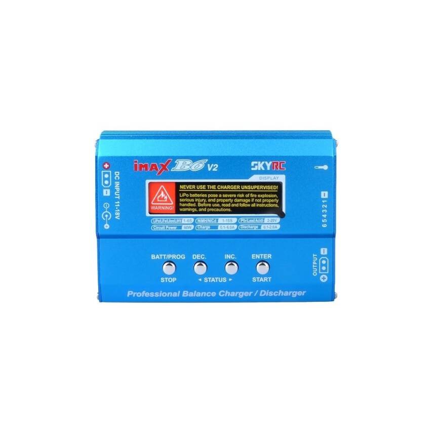 SKYRC iMax B6 V2 LiPo / LiFe / Li-Ion / LiHV / NiMH / NiCd Pil Şarj Cihazı - 1