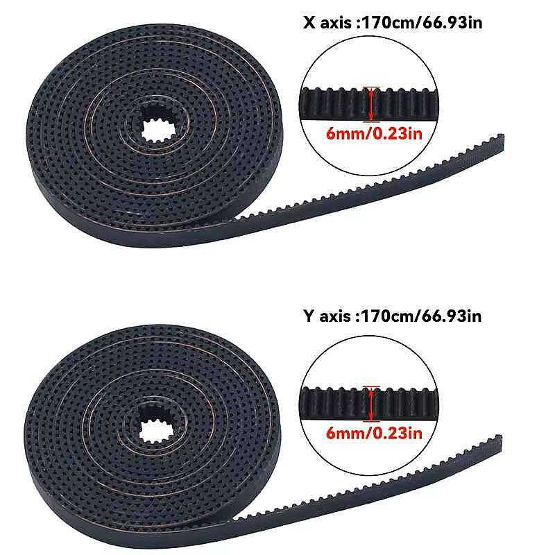 Snapmaker U1 Uyumlu XY Eksen Kayış Seti - GT2 6mm - 2