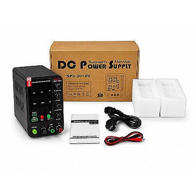 SPS-3010V 0-30V 0-10A 300W Ayarlı DC Güç Kaynağı - USB-A / Type-C Hızlı Şarj Destekli - 3
