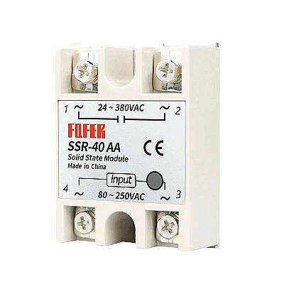 SSR-40AA Solid State Röle 40A - 80-250VAC / 24-380VAC - Robolink (1)