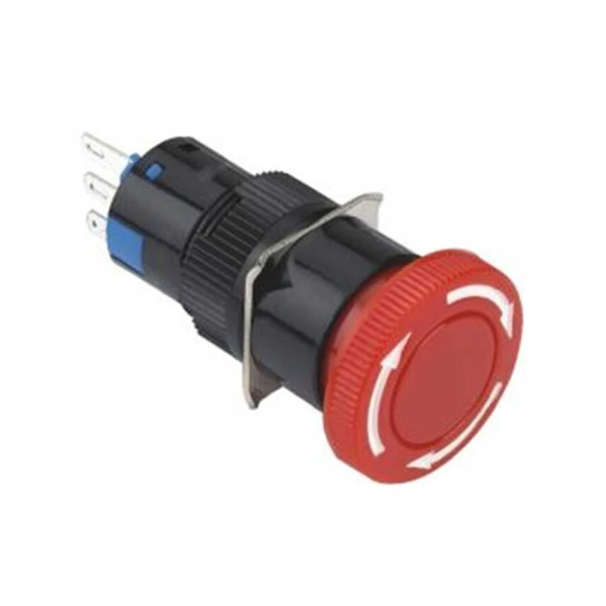 SY-11TS 16mm 1NO/1NC 3 Bacak Acil - Stop Bas - Çevir - 1
