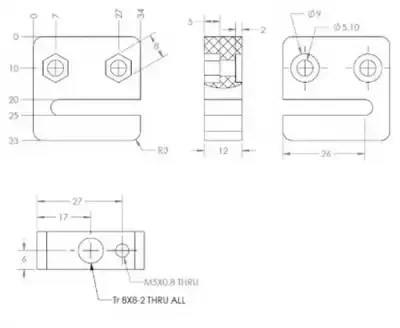 T8 Trapez Somun T Tipi-Anti Backlash-4 Start - 4 data-big=