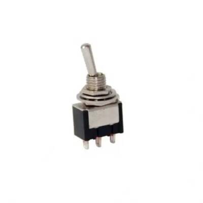 Toggle Switch ON-OFF Ø6mm MTS-102-Siyah - Robolink