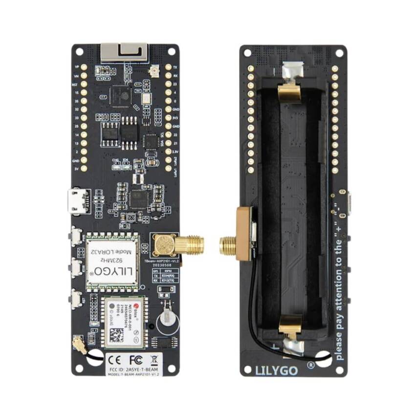 TTGO T-Beam V1.2 ESP32 868Mhz WiFi Bluetooth Modül-GPS NEO 6M SMA-18650 Pil Yuvalı - 3