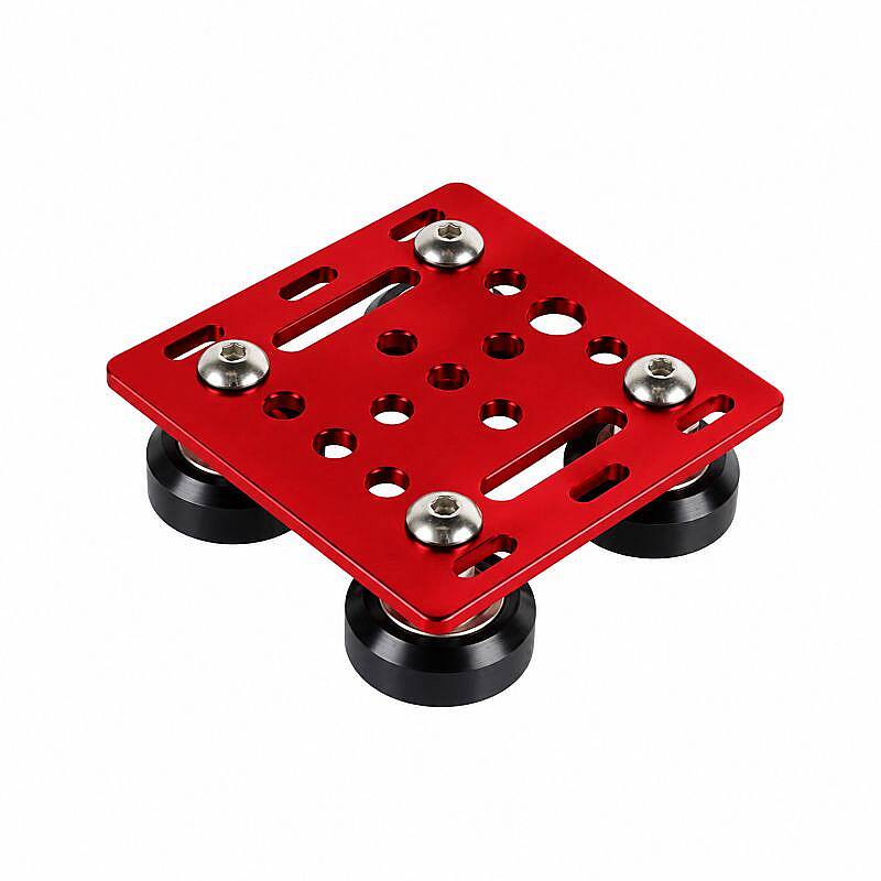 V Slot Rulmanlı Araba - 20x20 Profil Uyumlu - Kırmızı - 1