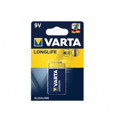 Varta 4122 LONGLIFE 9V Alkalin Pil - Varta (1)