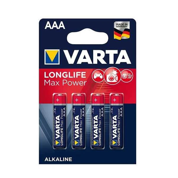 Varta 4703 Longlife Max Power AAA İnce Kalem Pil 4'lü - 1