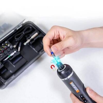 WORX Şarjlı Tornavida WX242 4V2Ah Li-ion Akıllı Tork Ayarlı + 30 Adet Bits Uç - 3 data-big=