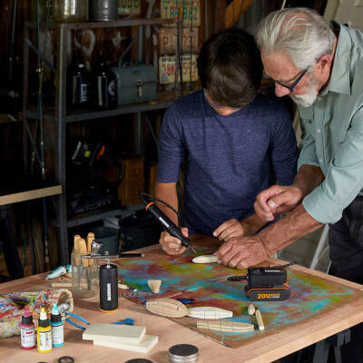 WORX WX739 MAKERX 20Volt 2.0Ah. Kömürsüz Profesyonel Kalem Tipi Devir Ayarlı Gravür Seti + 34 Parça aksesuar - 10 data-big=