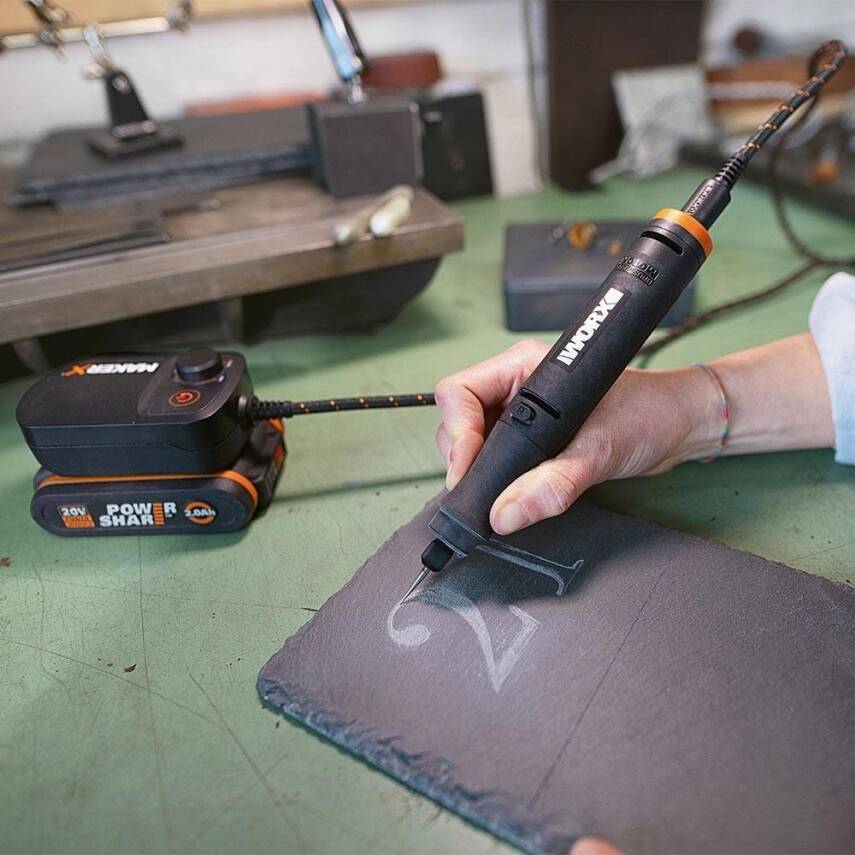 WORX WX739.9 MAKERX 20Volt Kömürsüz Profesyonel Gravür Makinesi - 4