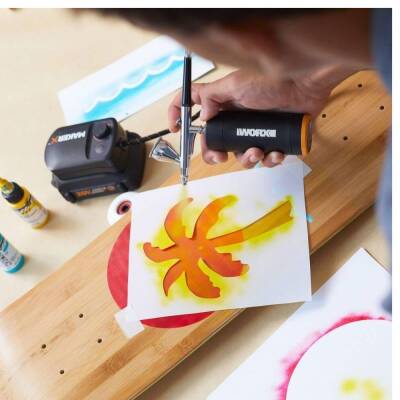 WORX WX742.9 MAKERX 20V Profesyonel Mini Air Brush Boya Tabancası - 4 data-big=