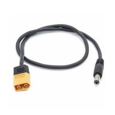 XT60 Erkek Bullet Konektörden Erkek DC 5.5x2.5mm Güç Kablosuna Dönüştürücü (TS100 Havya Uyumlu) - Robolink